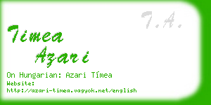 timea azari business card